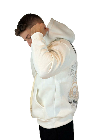 Teddy Bear Squad Φούτερ με Κουκούλα Cream