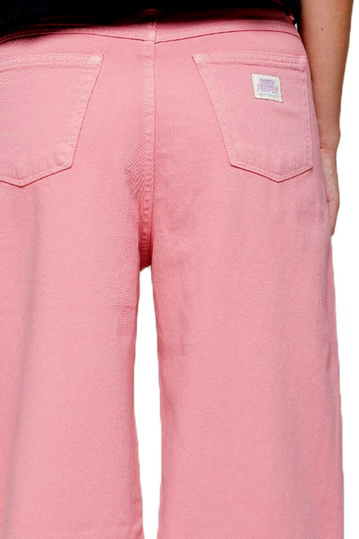 Kaotiko Unisex Oversize Baggy Jeans Dark People Pink