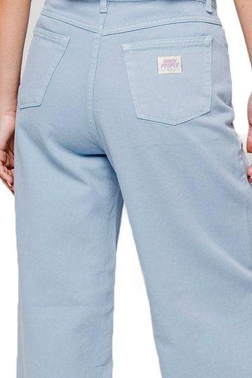 Kaotiko Unisex Oversize Baggy Jeans Dark People Blue