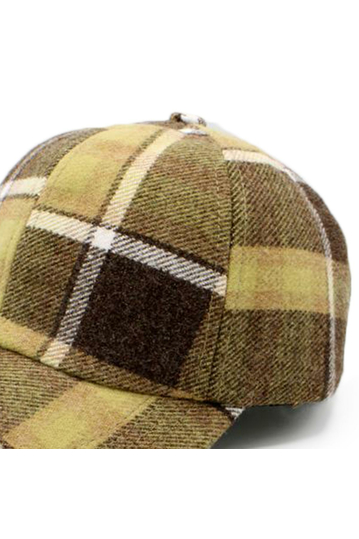 Winter Baseball Cap Beige Check