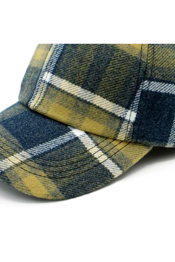 Winter Baseball Cap Blue Check