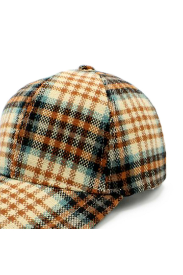 Winter Baseball Cap Beige/Orange