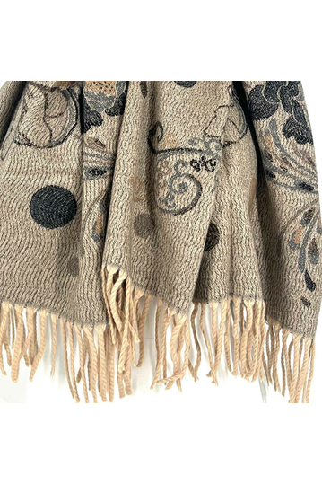 Vintage Viscose Scarf Beige