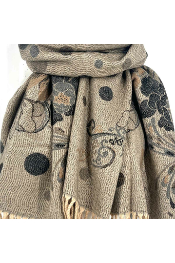 Vintage Viscose Scarf Beige