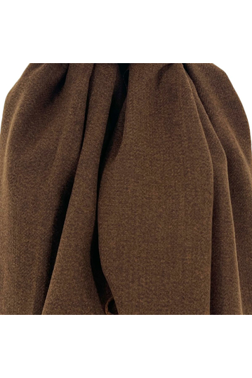 Viscose Scarf Brown With Fringes