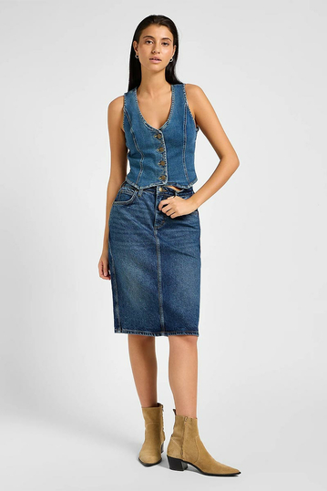 Lee midi jean φούστα - Dark Glamour