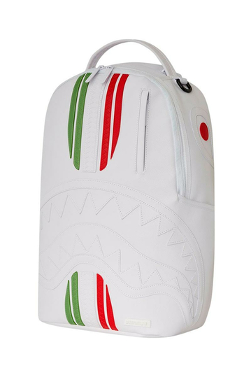 Sprayground Italy Racing Golden Stripes Backpack White