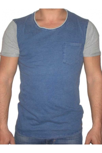 Tiffosi ανδρικό δίχρωμο t-shirt με τσεπάκι