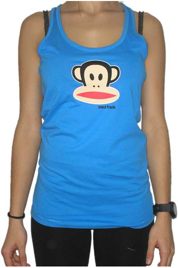 Paul Frank women's tank-top Julius head in royal blue