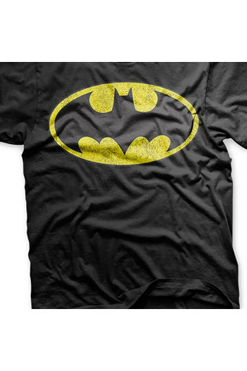 Batman Distressed Logo T-Shirt Black