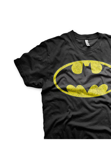 Batman Distressed Logo T-Shirt Black