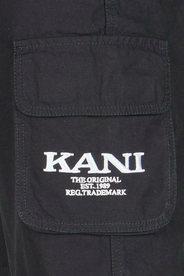 Karl Kani Retro Washed Cargo Shorts Black