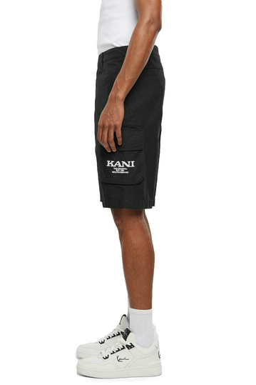 Karl Kani Retro Washed Cargo Shorts Black