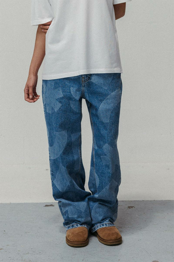 NWHR Laser Print Unisex Jeans