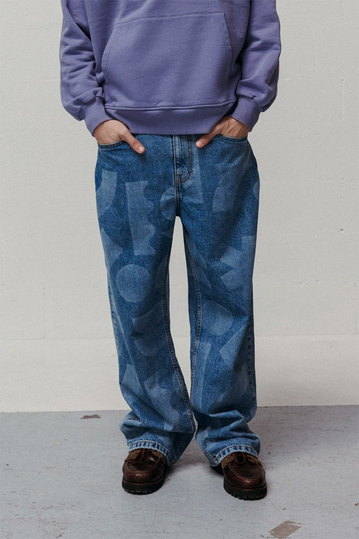 NWHR Laser Print Unisex Jeans