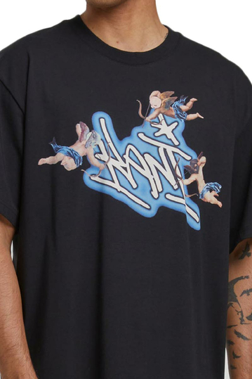 Karl Kani T-Shirt Woven Signature Airbrush Amor Black