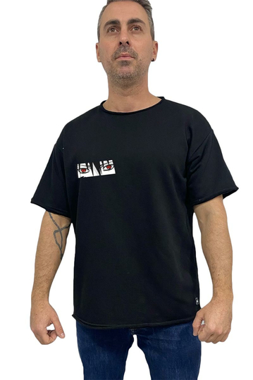 Bigbong Naruto Oversize French Terry φούτερ T-shirt Black