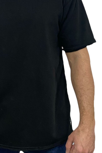 Bigbong Oversize T-shirt με κουκούλα French Terry φούτερ μαύρο