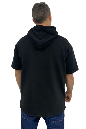 Bigbong Oversize T-shirt με κουκούλα French Terry φούτερ μαύρο
