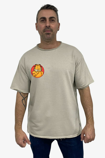 Bigbong Garfield Oversize French Terry φούτερ T-shirt Beige