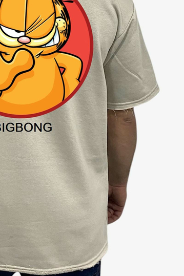 Bigbong Garfield Oversize French Terry φούτερ T-shirt Beige