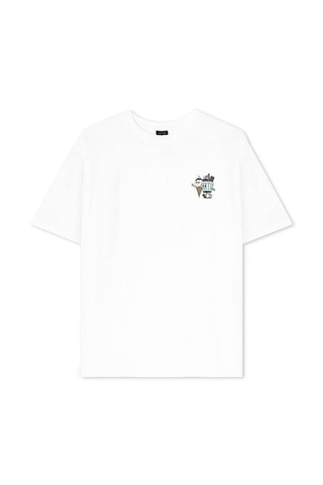 Kaotiko Washed Ice Cream T-shirt White