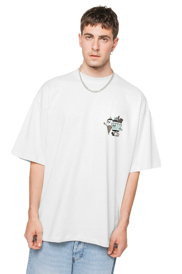Kaotiko Washed Ice Cream T-shirt White