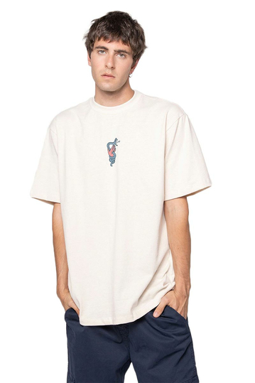 Kaotiko Still Alive Organic Cotton T-shirt Cream