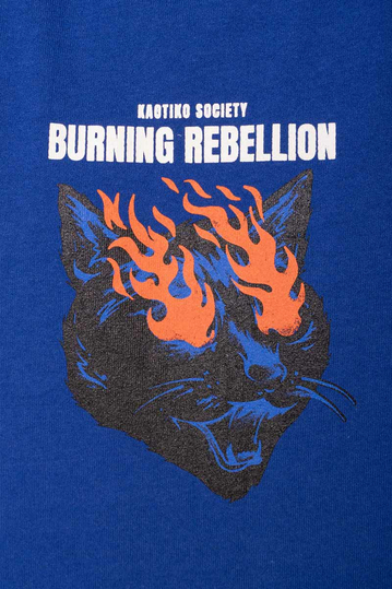Kaotiko Burning Rebellion T-shirt Navy