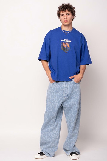 Kaotiko Burning Rebellion T-shirt Navy