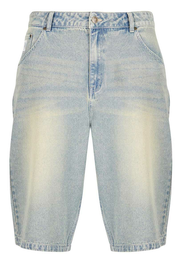 Karl Kani OG Denim Baggy Shorts Bleached Blue