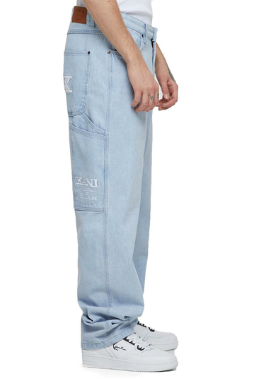 Karl Kani Retro Baggy Workwear Denim Bleached Blue