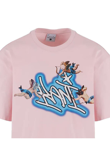 Karl Kani T-Shirt Woven Signature Airbrush Amor Pink