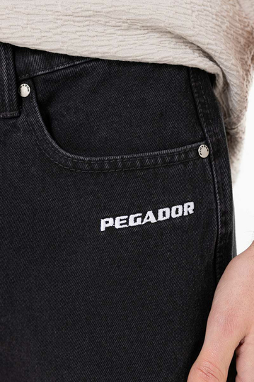 Pegador Kolar Denim Shorts Washed Black
