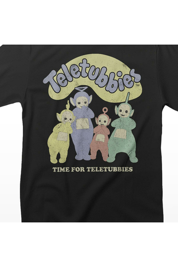 Time For Teletubbies T-Shirt Black