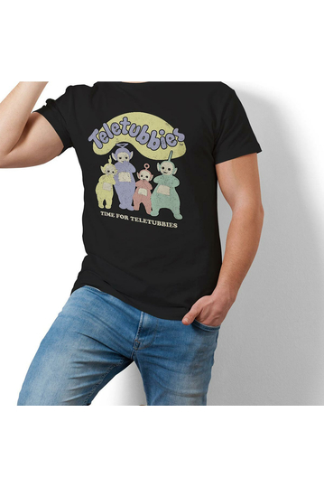 Time For Teletubbies T-Shirt Black