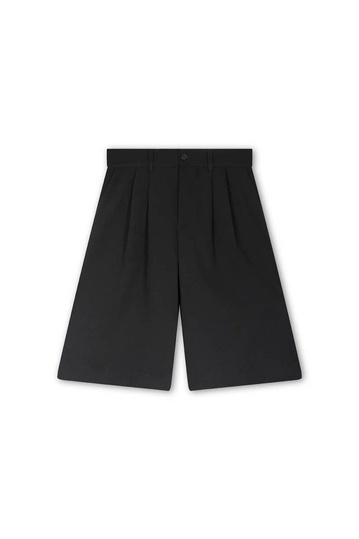 Kaotiko Wide Leg Pleated Bermuda Shorts