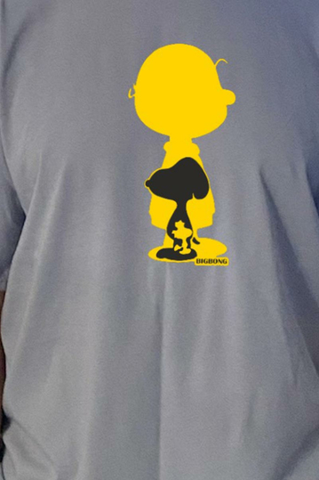 Bigbong Oversize T-shirt Peanuts Charlie Brown Grey
