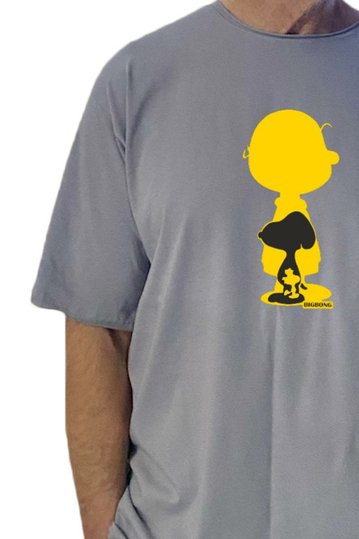 Bigbong Oversize T-shirt Peanuts Charlie Brown Grey