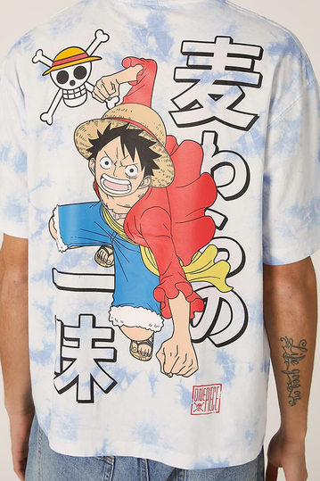 Alcott Boxy Fit T-shirt One Piece Monkey Luffy Tie Dyed