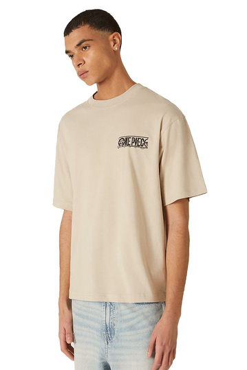 Alcott Boxy Fit T-shirt One Piece Roronoa Zoro Beige
