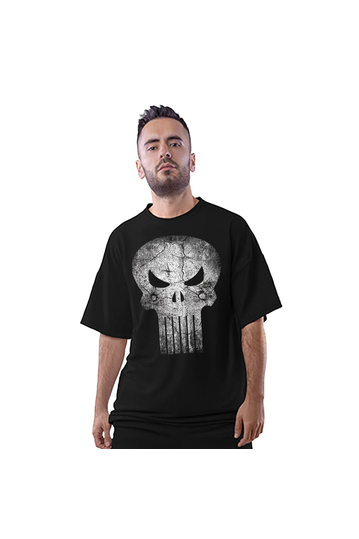 Cotton Division Oversize T-Shirt The Punisher Marvel - Gunshot Skull
