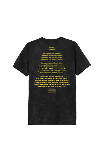 Cotton Division Star Wars T-shirt Black Stone Wash - A New Hope
