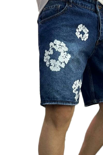 Publik Denim Clouds Denim Shorts Blue