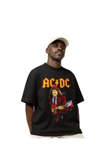 Cotton Division AC/DC Oversize T-shirt - High Voltage Bloody Angus