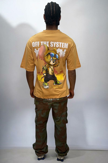 Oversize T-shirt - Off The System Camel
