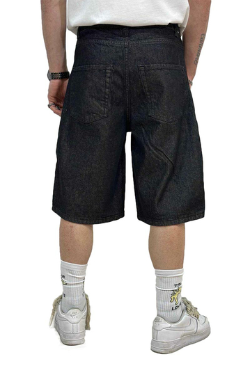 Denim Baggy Shorts Black
