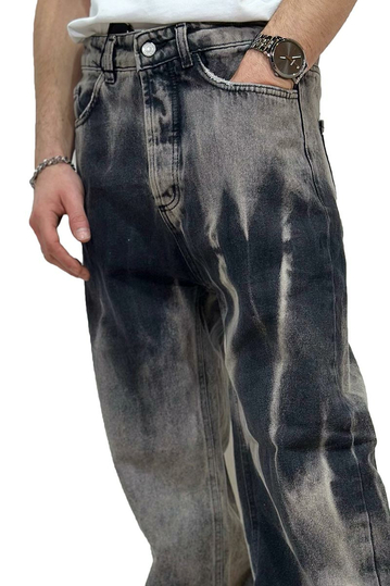 Tie-Dye Baggy Jeans Black