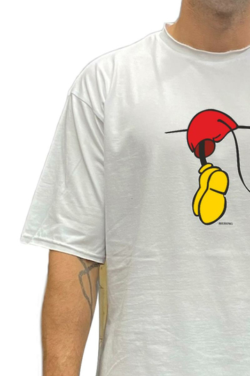 Bigbong Oversize T-shirt Mickey Mouse Feet White