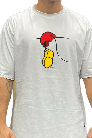 Bigbong Oversize T-shirt Mickey Mouse Feet White